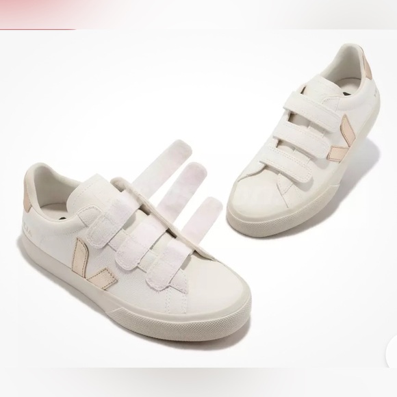 VEJA Recife Logo Chromefree Leather Extra White Platine Sneakers Size 9 - Picture 10 of 16
